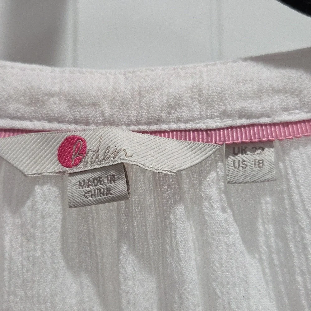 Boden Marla Embroidered Tunic 100% Cotton Top, Size 18 - Picture 5 of 8